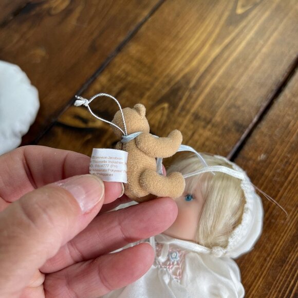 Pauline Bjonness Jacobsen Baby Doll Porcelain Satin Cloth Blonde Hair Blue Eyes - Picture 8 of 13